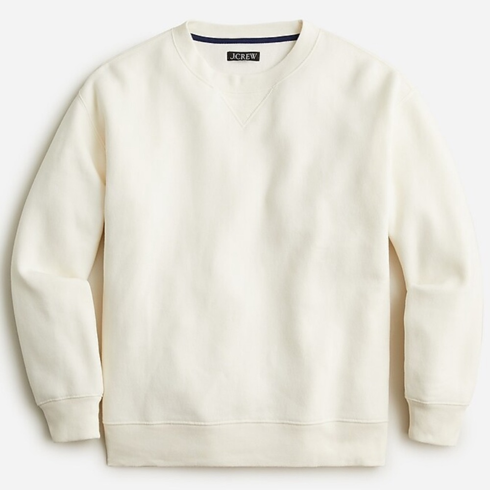 J.Crew Heritage fleece oversized crewneck sweater